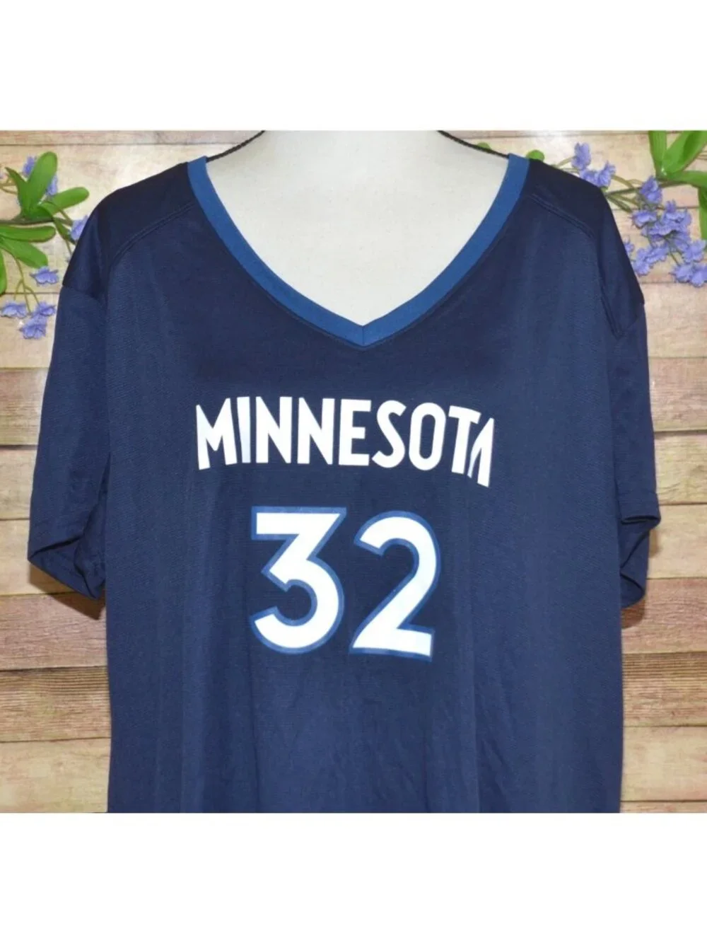 Fanatics Womens Blue Minnesota Timberwolves Towns #32 Jersey Shirt Top Size 2XL